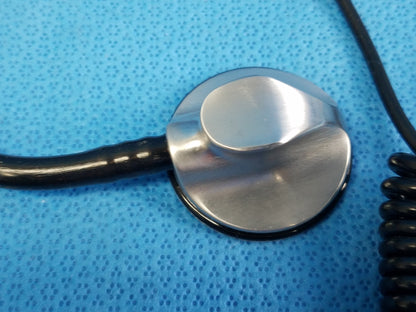 Telephonic Stethoscope Diaphragm Drum Piece With Coiled Audio Cable
