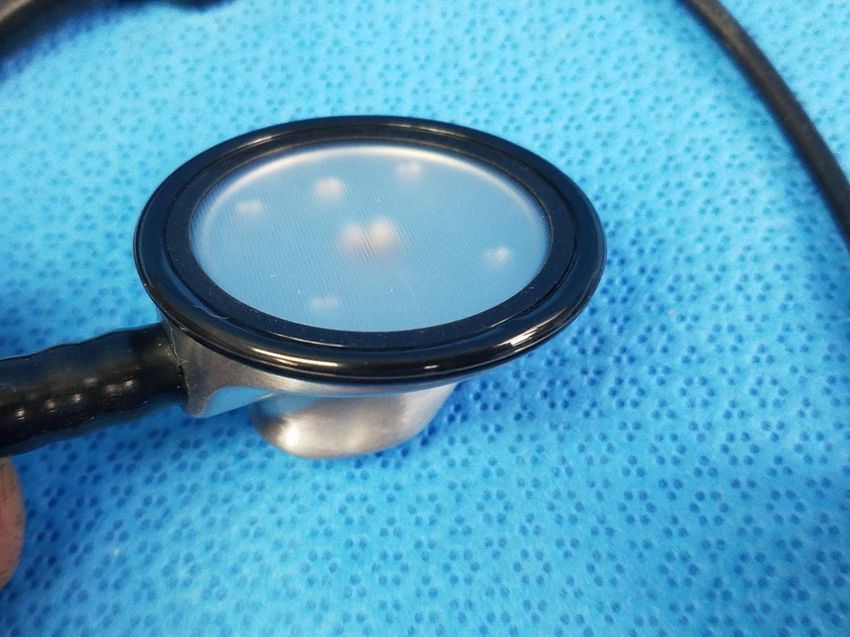 Telephonic Stethoscope Diaphragm Drum Piece With Coiled Audio Cable