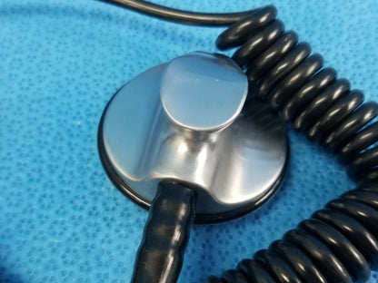 Telephonic Stethoscope Diaphragm Drum Piece With Coiled Audio Cable