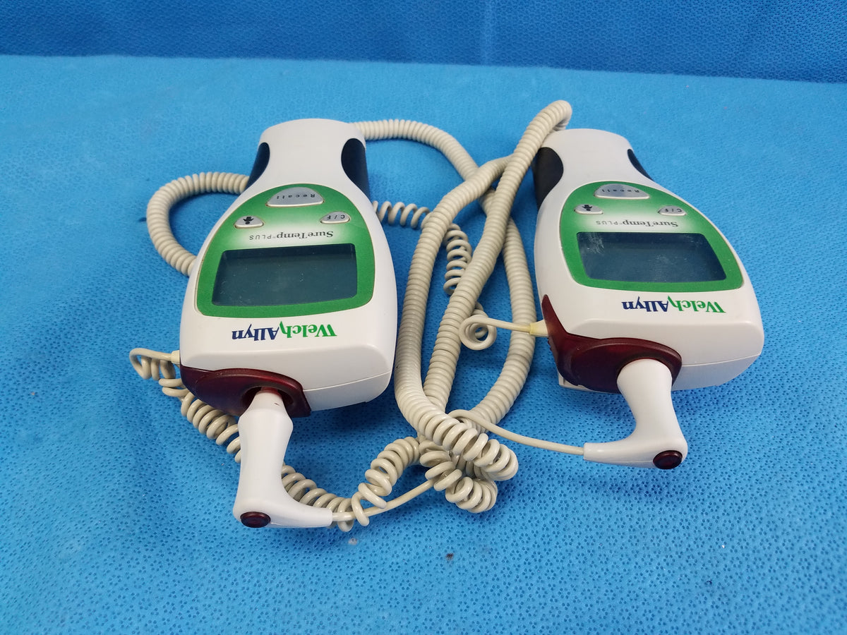 Lot of 2 Welch Allyn 901053 SureTemp Plus Electronic Thermometers With Probes