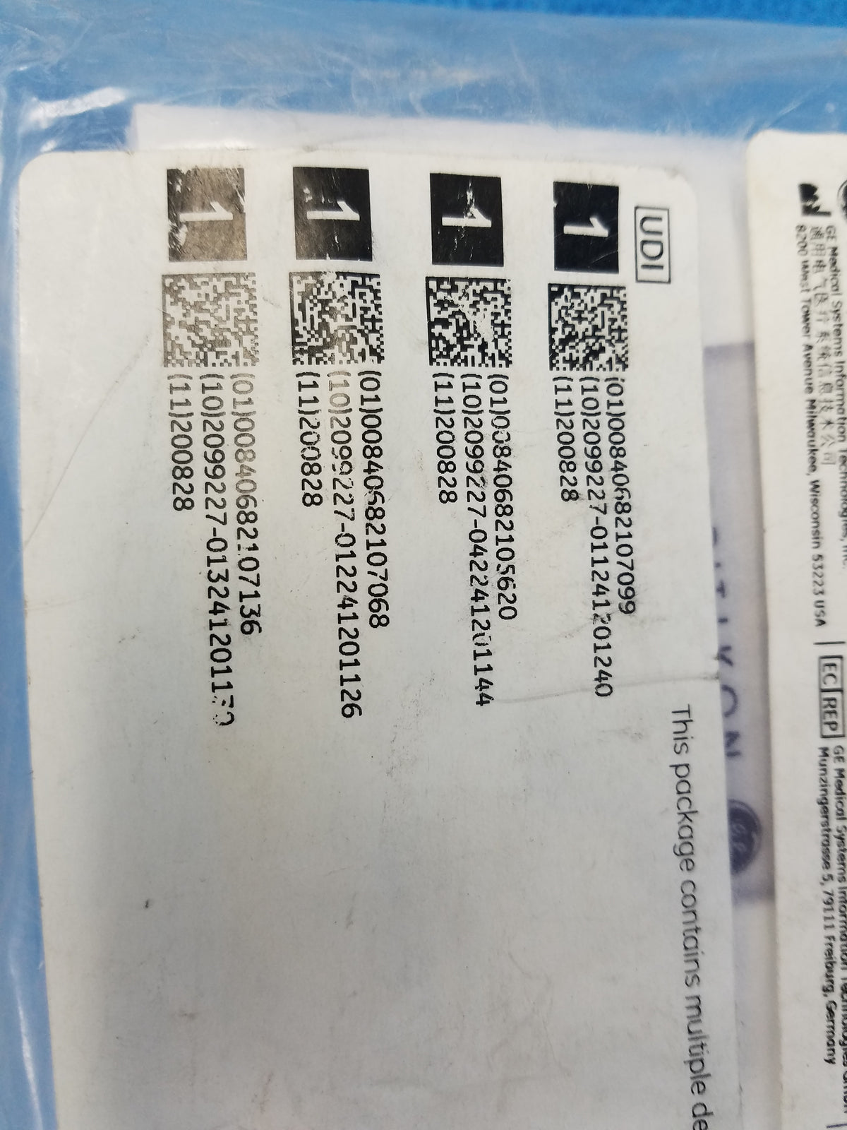GE Critikon Soft-Cuf Blood Pressure Cuff Assortment Pack Ref 2059303-006
