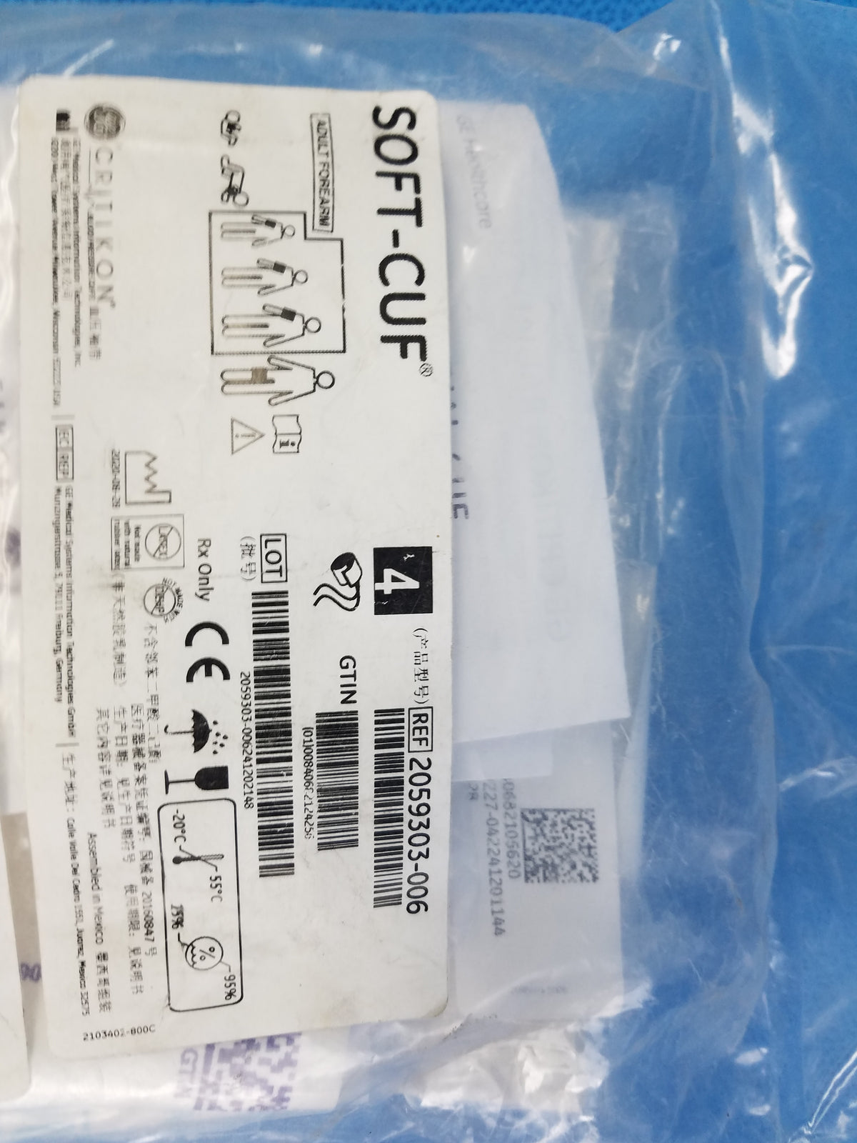 GE Critikon Soft-Cuf Blood Pressure Cuff Assortment Pack Ref 2059303-006