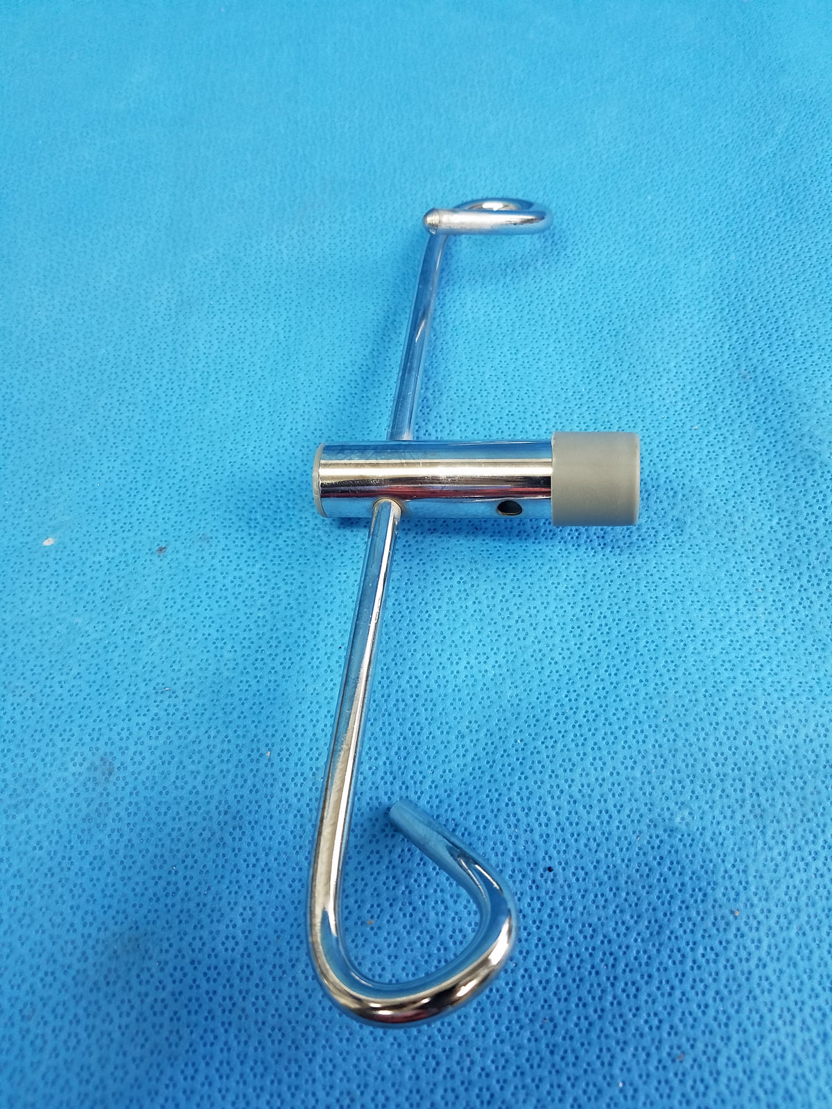 Chrome 2-Hook Top Attachment For Medical IV Drip Pole Stand Part
