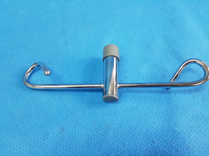 Chrome 2-Hook Top Attachment For Medical IV Drip Pole Stand Part