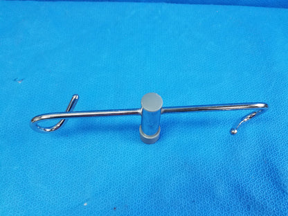 Chrome 2-Hook Top Attachment For Medical IV Drip Pole Stand Part