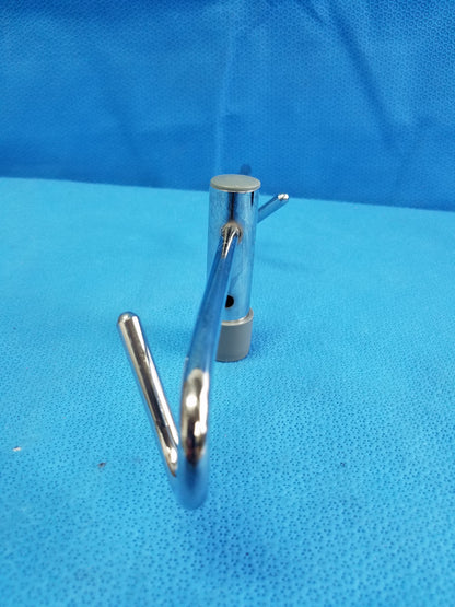 Chrome 2-Hook Top Attachment For Medical IV Drip Pole Stand Part