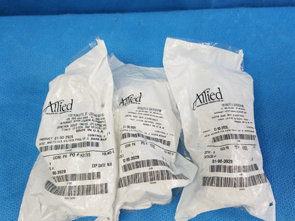 Lot of 3 Allied HealthCare 01-90-3928 Hydrophobic Bacteria Filters