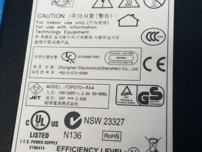 FSP Group Inc FSP070-RAA Switching Power Adapter 24V P/N 370-006-01