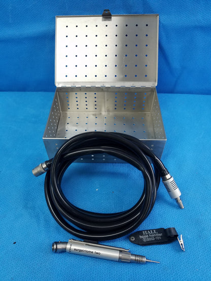 Hall Surgical 5058-01 Surgairtome Two Pneumatic Surgical Handpiece With Case & Pneumatic Hose