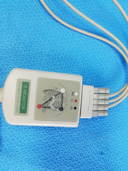 K-Monitor 5-Lead Main ECG Cable 12-Pin Connector Patient Monitor Wire