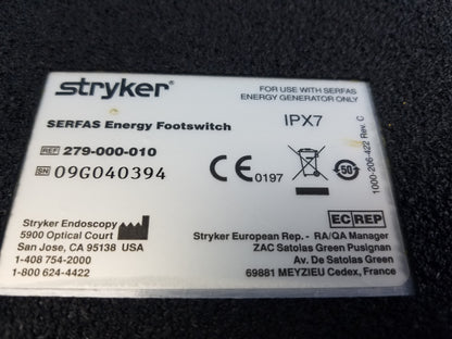 Stryker Serfas Energy Dual Pedal Footswitch Ref 279-000-010