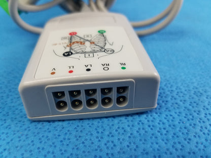 GE Healthcare 3/5 Lead ECG Trunk Cable 11-Pin Connector Ref 2106305-001