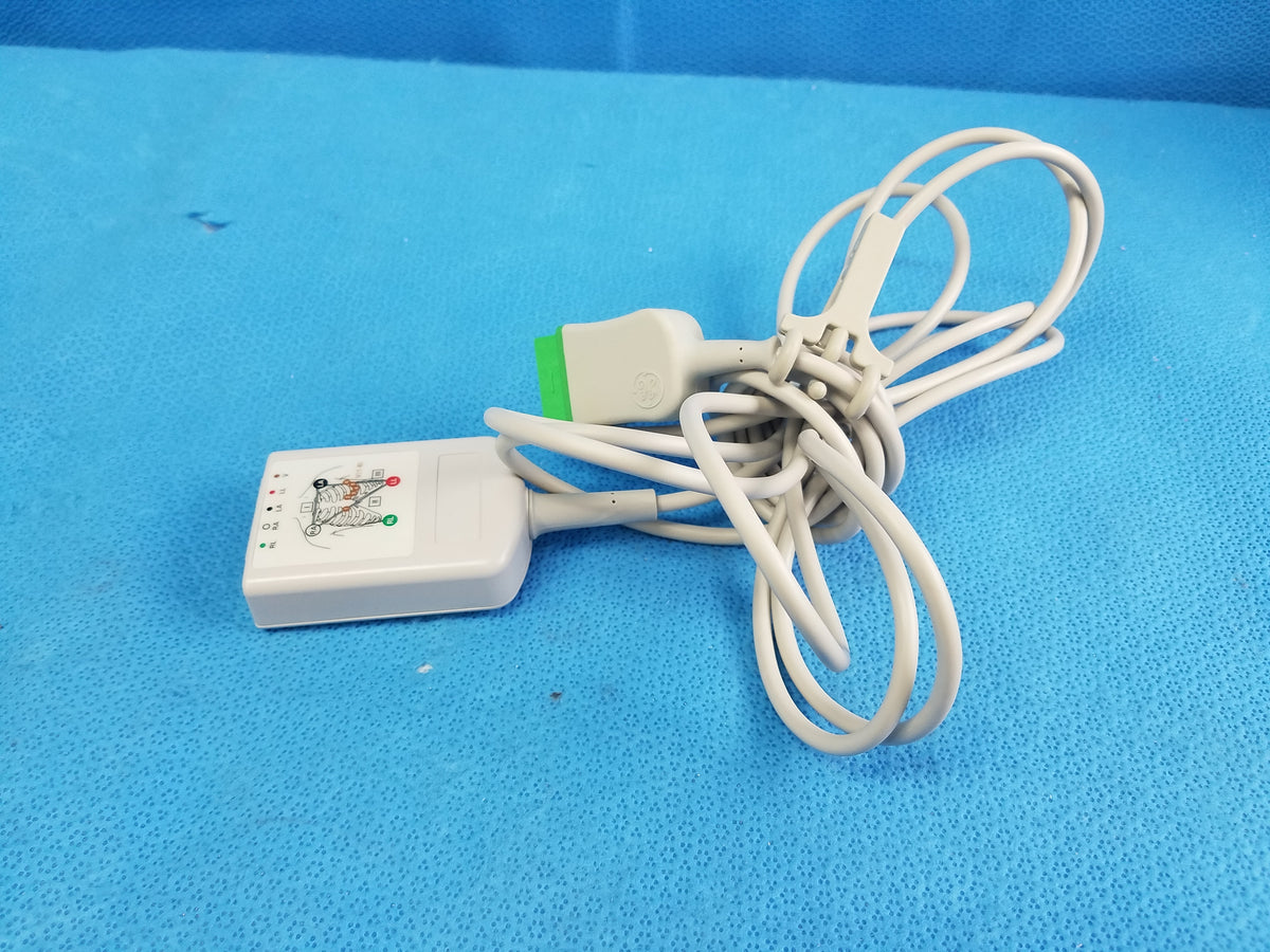 GE Healthcare 3/5 Lead ECG Trunk Cable 11-Pin Connector Ref 2106305-001
