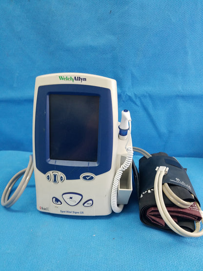 Welch Allyn 45MTO Spot Vital Signs LXI Patient Monitor Ref 901056 With Blood Pressure Cuffs