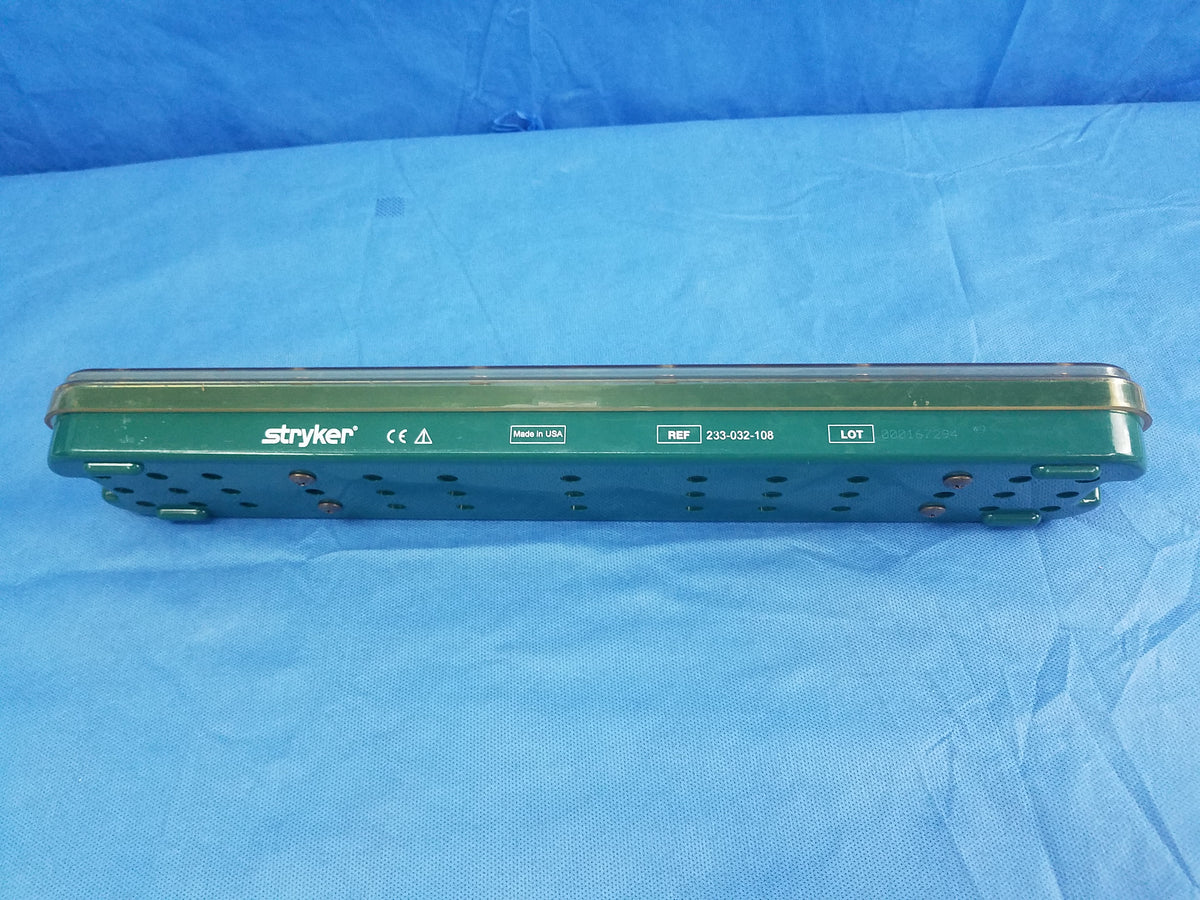 Stryker 233-032-108 Laparoscope Sterilization Tray Surgical Instrument Case