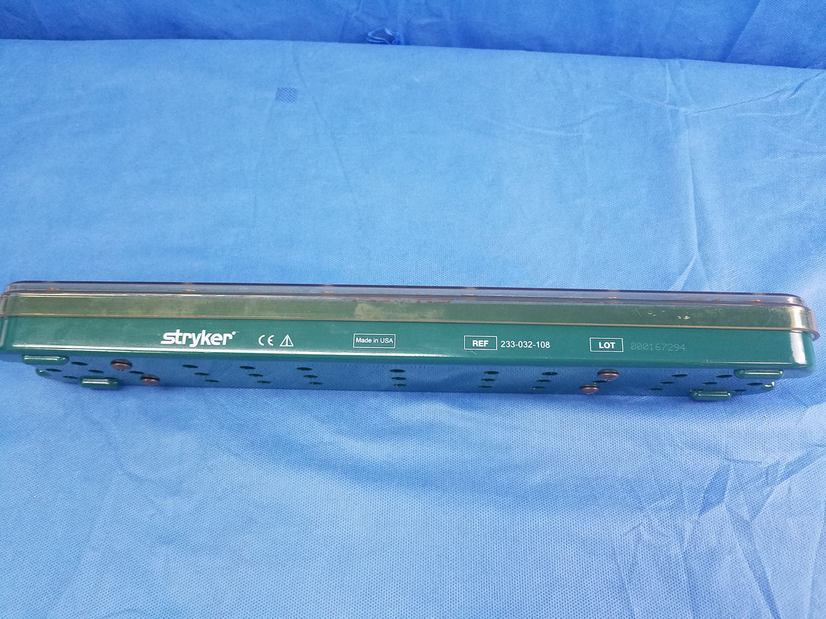 Stryker 233-032-108 Laparoscope Sterilization Tray Surgical Instrument Case