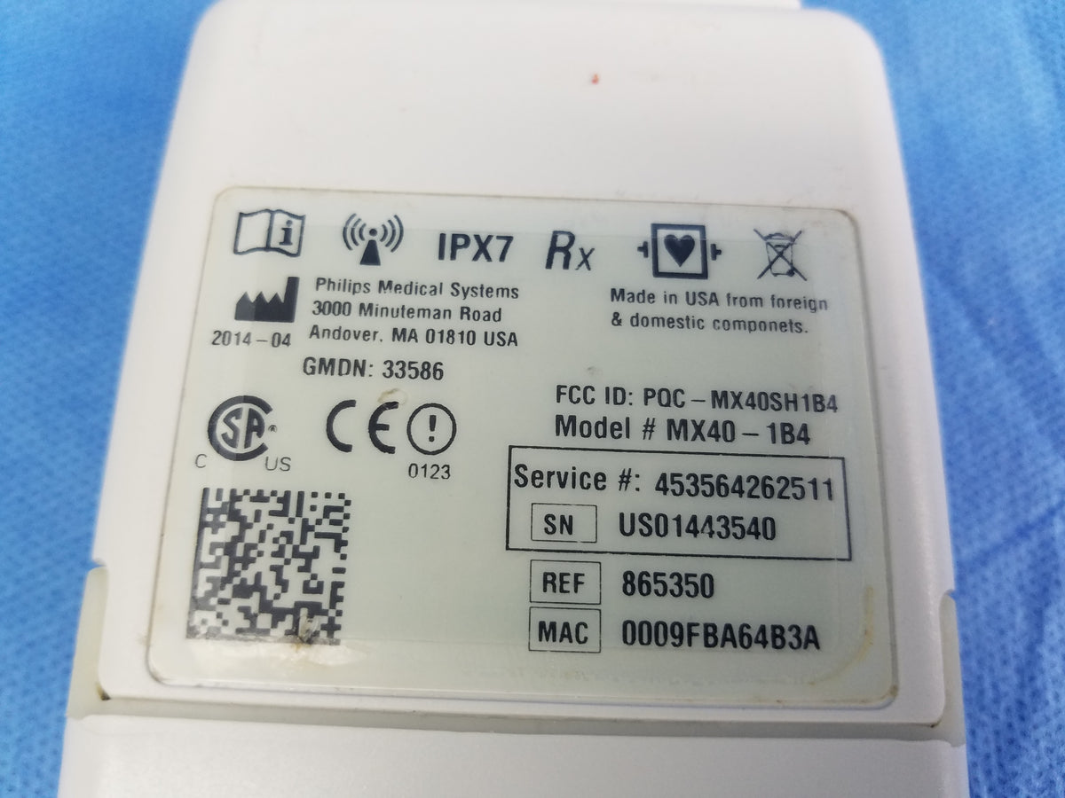 Philips MX40-1B4 Wearable Patient Monitor Ref 865350