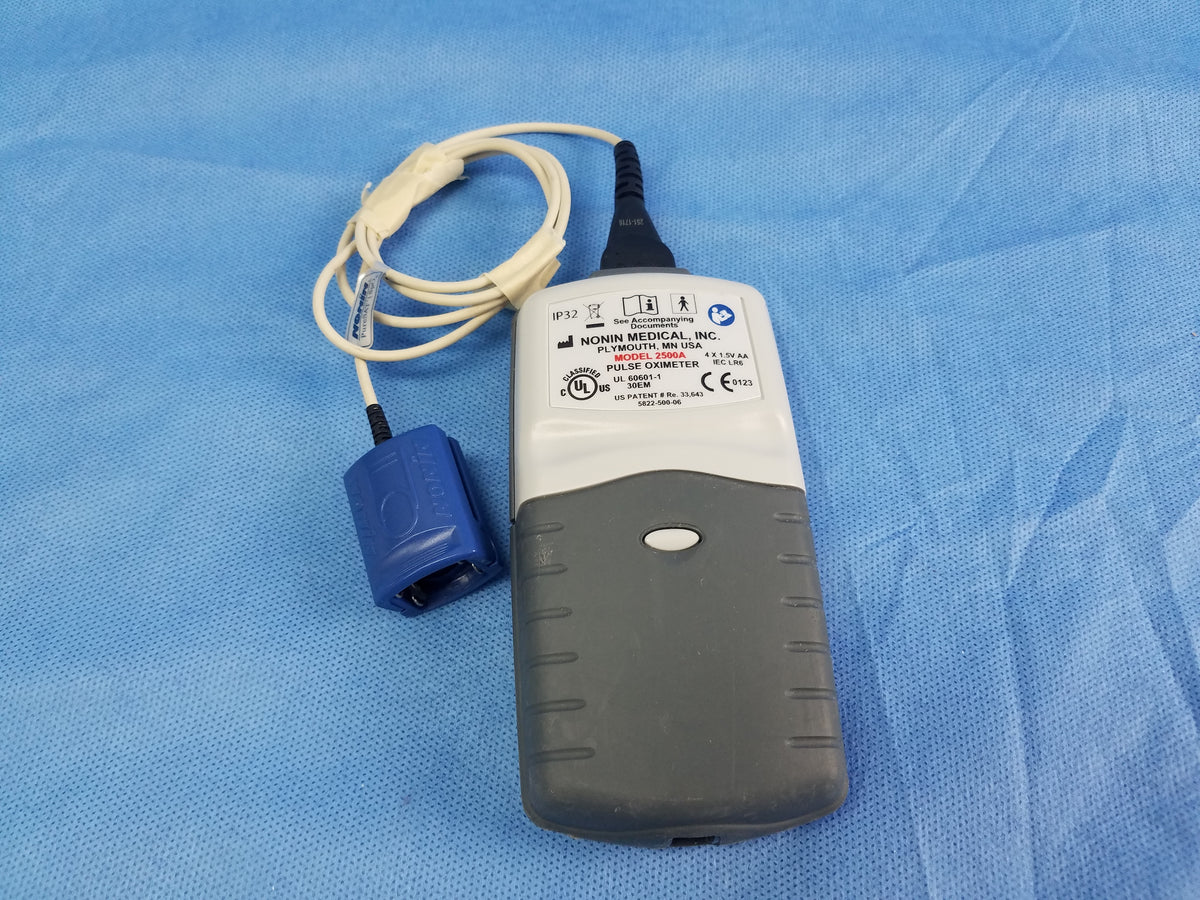 Nonin 2500A SPO2 Digital Pulse Oximeter With Finger Sensor Ref 5822-500-06