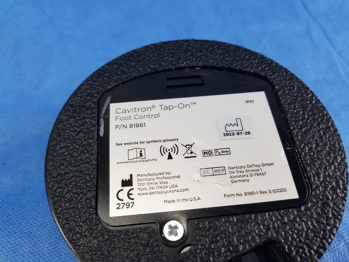 Dentsply Cavitron IPX1 Tap-On Foot Pedal Foot Control P/N 81861
