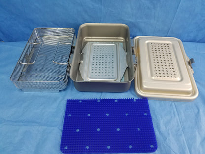 V.Mueller Genesis Sterilization Container With Basket & Silicone Mat