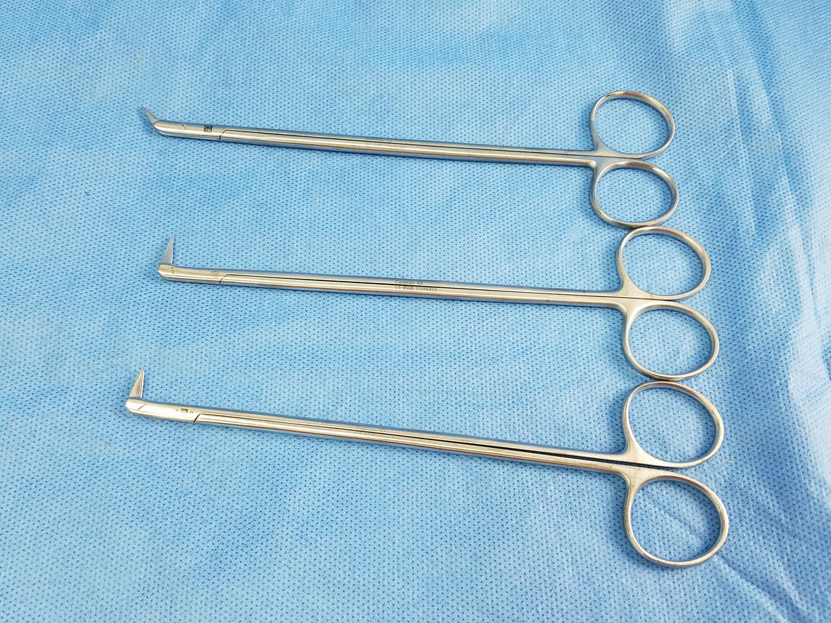 Lot of 3 Codman 54-8021 & 54-8018 Diethrich Coronary Artery Scissors