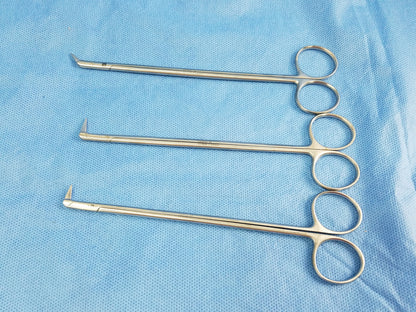 Lot of 3 Codman 54-8021 & 54-8018 Diethrich Coronary Artery Scissors