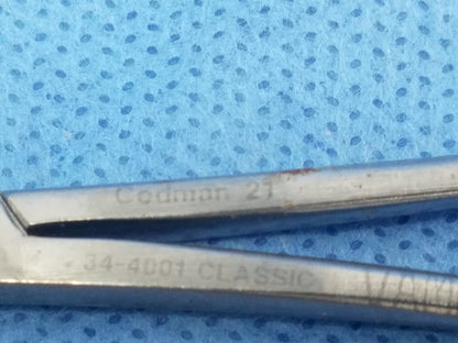 Codman 34-4001 Halsted Mosquito Hemostatic Forceps Stainless Steel Surgical Instrument
