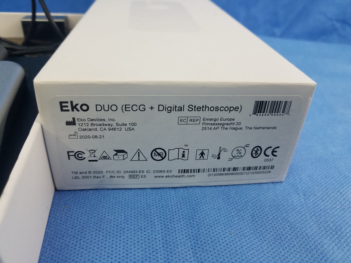 Eko Duo Portable ECG + Digital Stethoscope With Wireless Charger & Earpieces