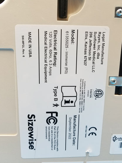 Sunflower Sizewise Immerse Low Air Loss Mattress Pump Model 61355025