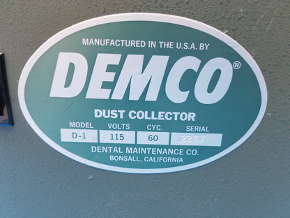 Demco D-1 Dust Collector 115V S/N 2267