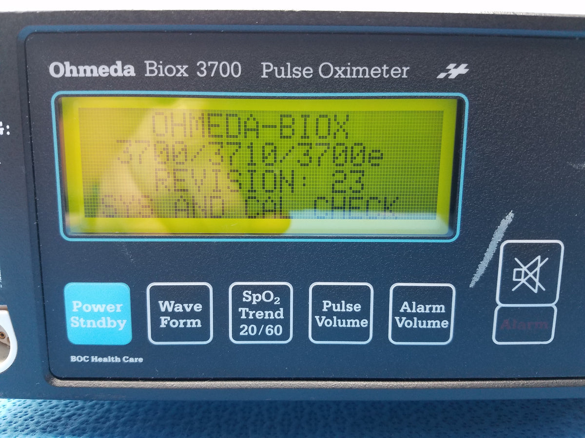 BOC Health Care Ohmeda Biox 3700 Pulse Oximeter Patient Monitor S/N FMAA00048