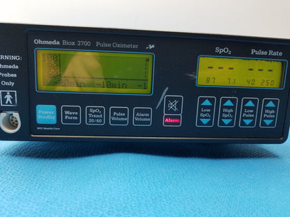 BOC Health Care Ohmeda Biox 3700 Pulse Oximeter Patient Monitor S/N FMAA00048