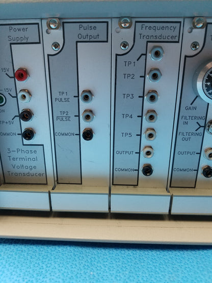Ontario Hydro Technologies 3-Phase Terminal Voltage & Frequency Transducer Test System With US-CE-C External Junction Interface Blocks