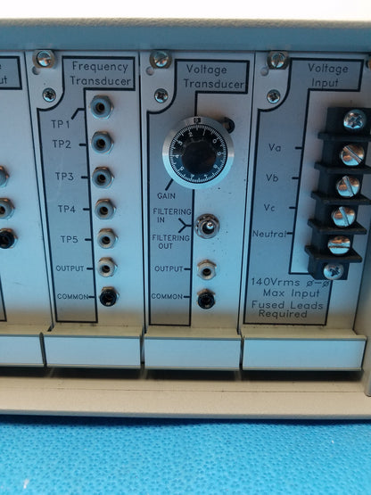 Ontario Hydro Technologies 3-Phase Terminal Voltage & Frequency Transducer Test System With US-CE-C External Junction Interface Blocks