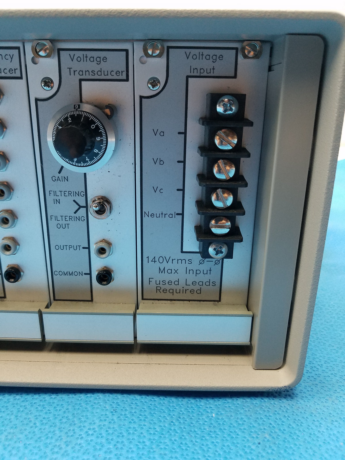 Ontario Hydro Technologies 3-Phase Terminal Voltage & Frequency Transducer Test System With US-CE-C External Junction Interface Blocks