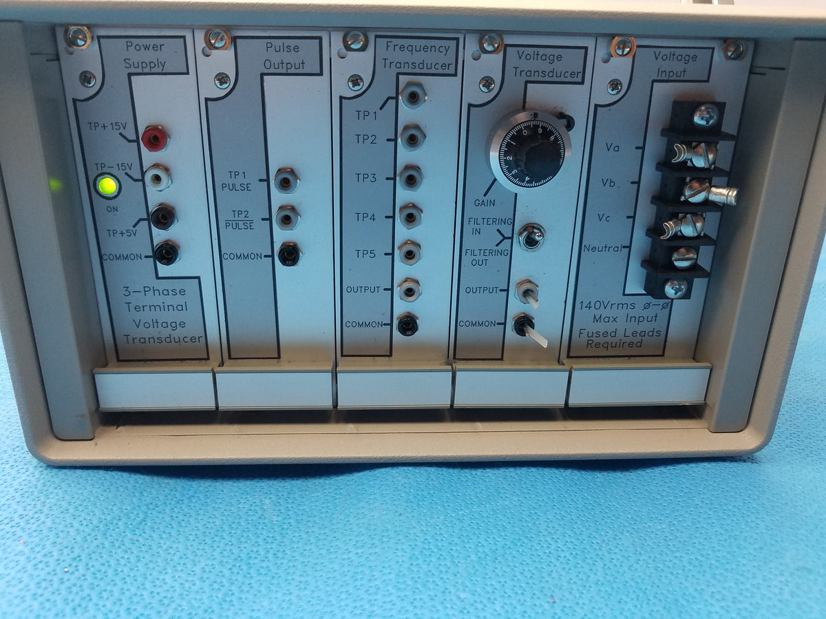Ontario Hydro Technologies 3-Phase Terminal Voltage & Frequency Transducer Test System With Case