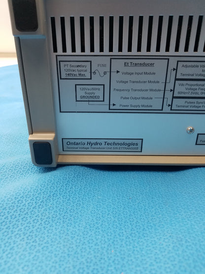 Ontario Hydro Technologies 3-Phase Terminal Voltage & Frequency Transducer Test System With Case