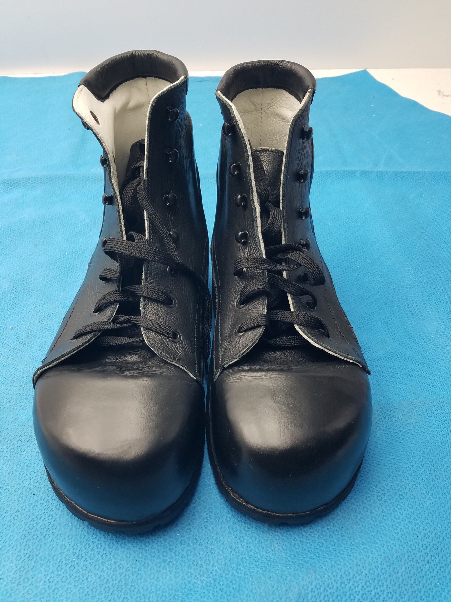 Mens Custom Extra Wide Orthopedic Extra Depth Boots Black Leather