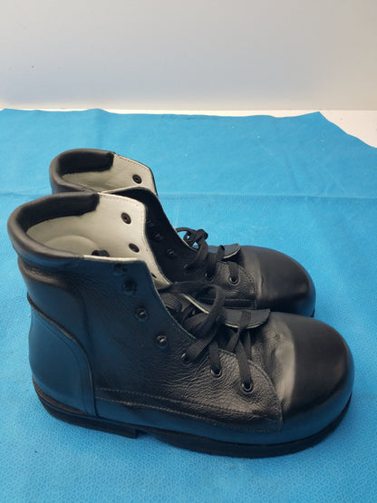 Mens Custom Extra Wide Orthopedic Extra Depth Boots Black Leather