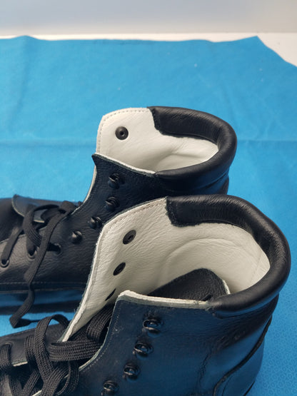 Mens Custom Extra Wide Orthopedic Extra Depth Boots Black Leather