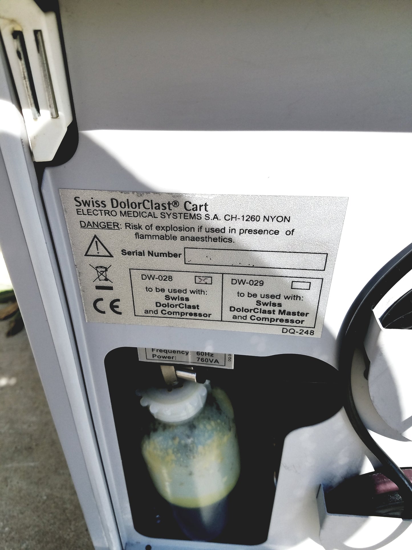 EMS Swiss DolorClast SA CH-1260 Nyon Extracorporeal Shockwave Therapy