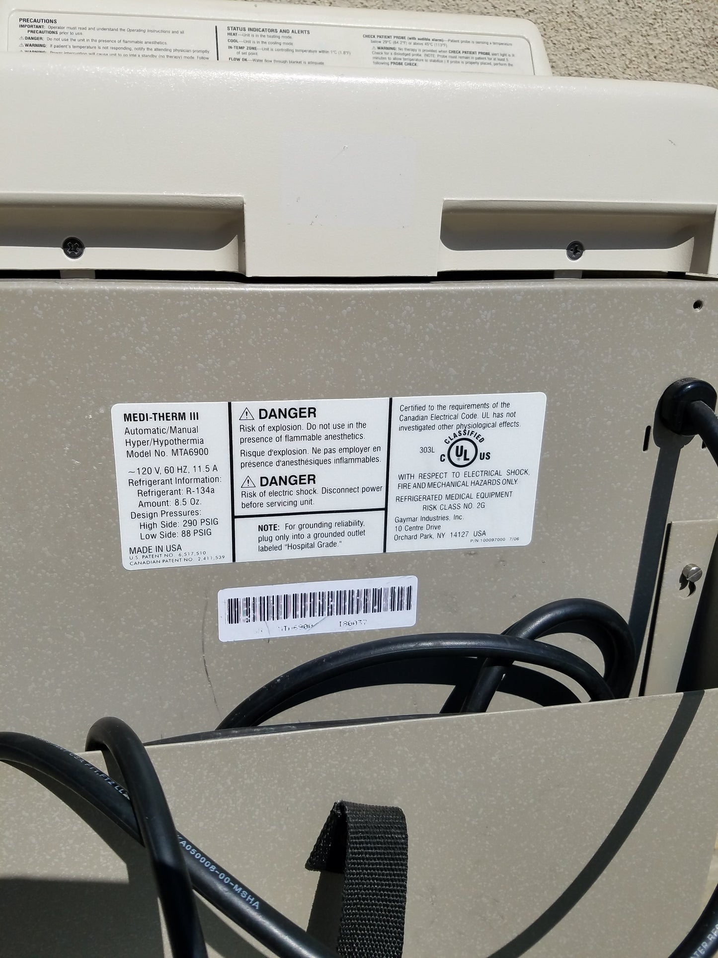Gaymar MTA6900 Medi-Therm III Hyper / Hypothermia Machine