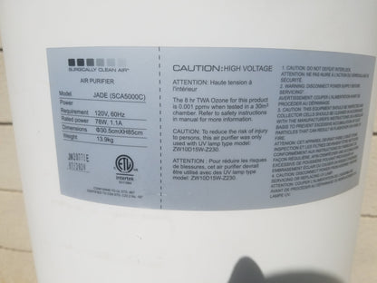 Surgically Clean Air JADE SCA5000C Air Purifier