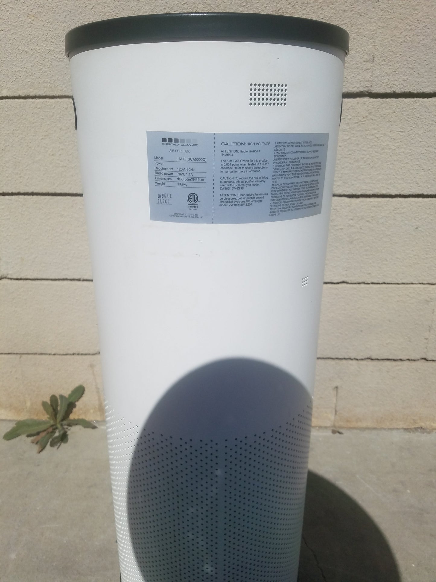 Surgically Clean Air JADE SCA5000C Air Purifier