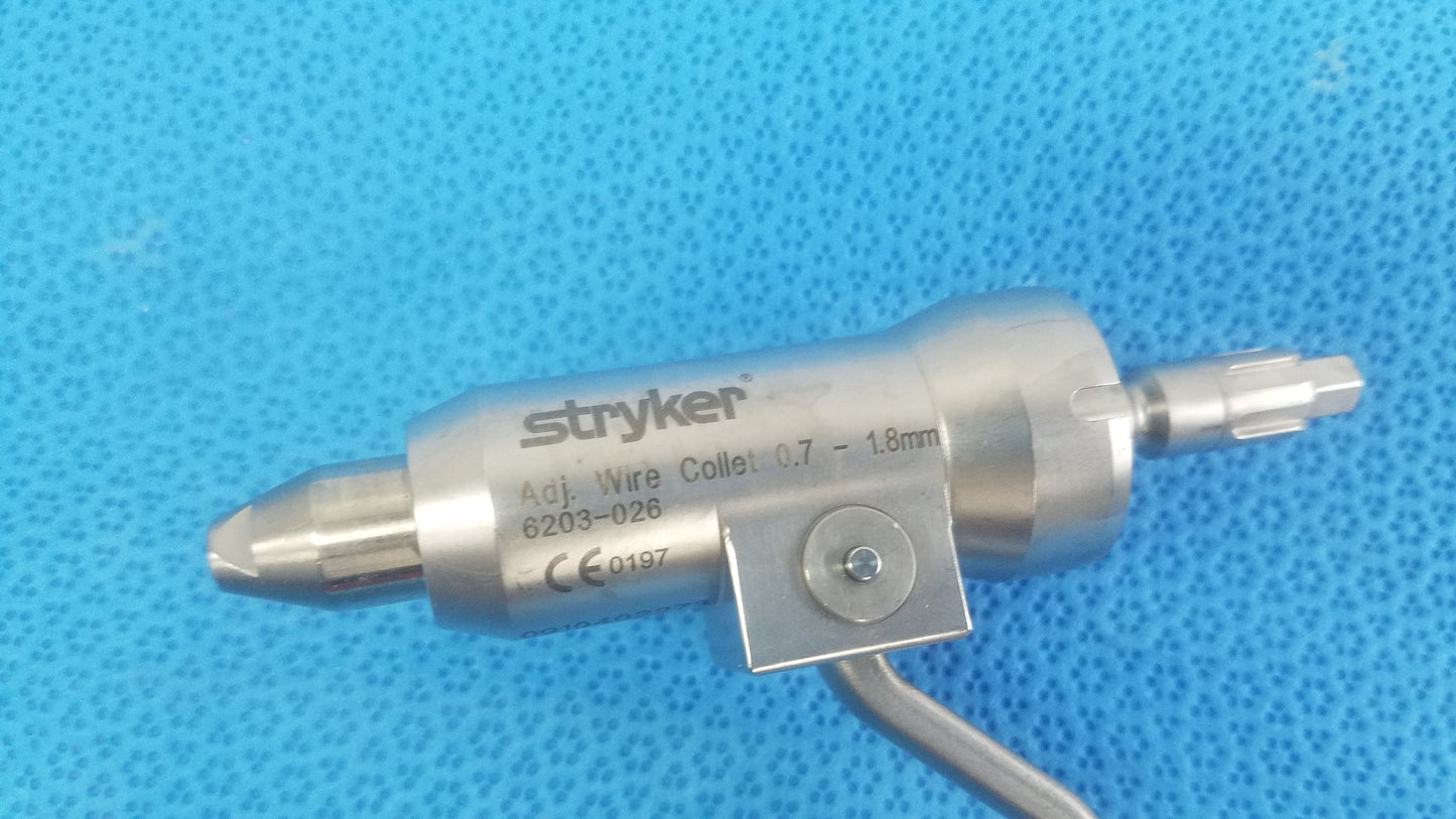 Stryker 6203-026 Dual Trigger Adjustable Wire Collet 0.7mm-1.8mm