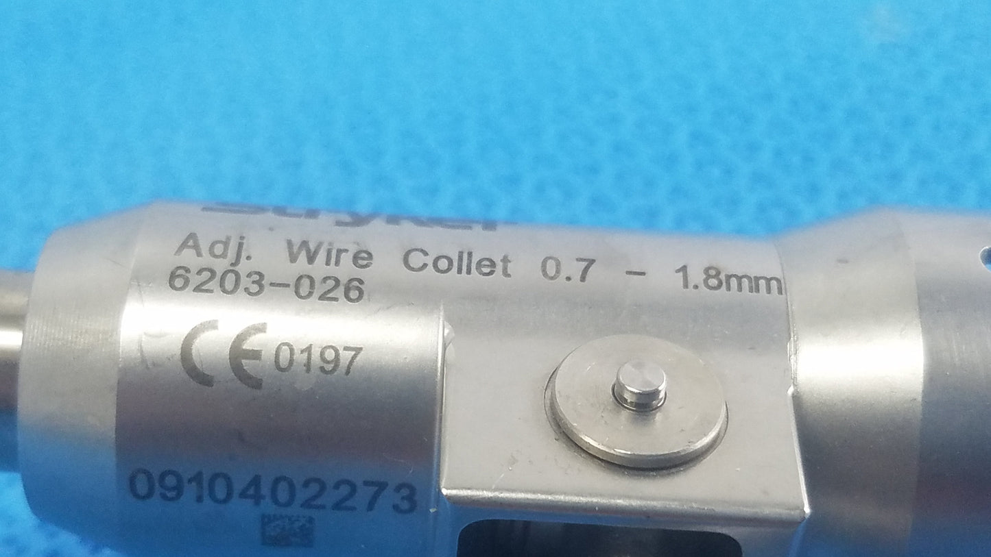 Stryker 6203-026 Dual Trigger Adjustable Wire Collet 0.7mm-1.8mm