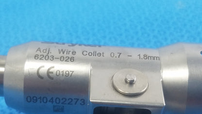 Stryker 6203-026 Dual Trigger Adjustable Wire Collet 0.7mm-1.8mm