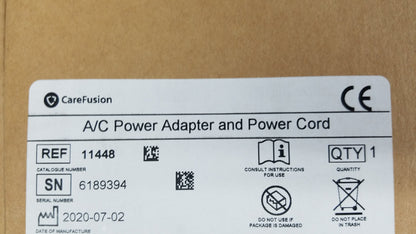 CareFusion AC Power Adapter & Power Cord P/N 18053-001