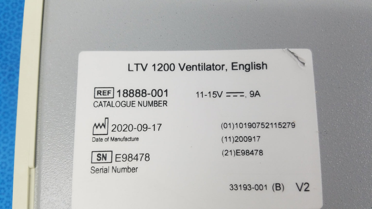 CareFusion LTV 1200 Ventilator Ref 18888-001