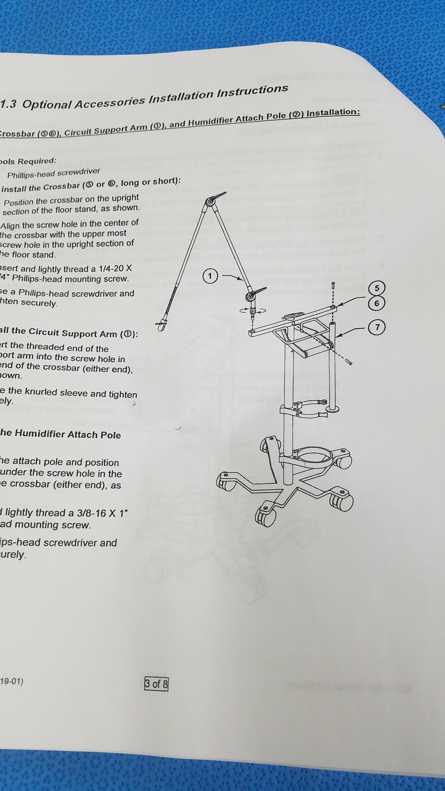Vyaire Medical LTV Series Ventilator Floor Stand